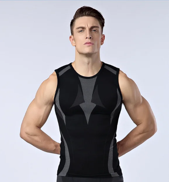 mens compression vest tight base layer skin gilet running Fitness