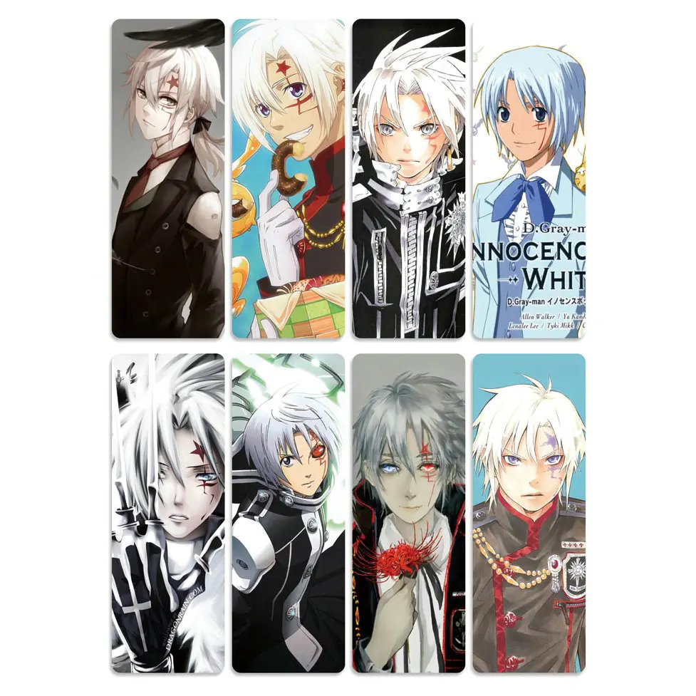 

8pcs D.Gray-man Anime Bookmarks Waterproof Transparent PVC Plastic Bookmark Beautiful Book Marks Gift