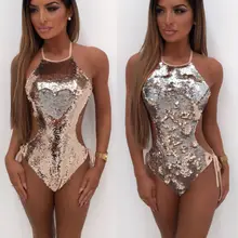 Сексуальный Женский Бандаж с блестками, Цельный купальник бикини, Дамский летний купальник с открытой спиной, бюстгальтер с вкладышами пуш ап, купальник, купальный костюм, пляжная одежда