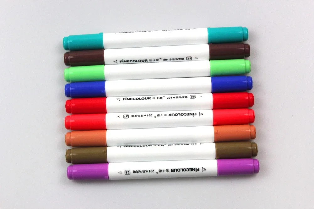 Finecolour EF201 36 цветов двуглавый водная окраска маркер для набросков живопись маркеры