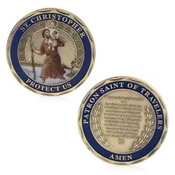 Святой Кристофер патрон из коллекции Travelers памятная монета-вызов