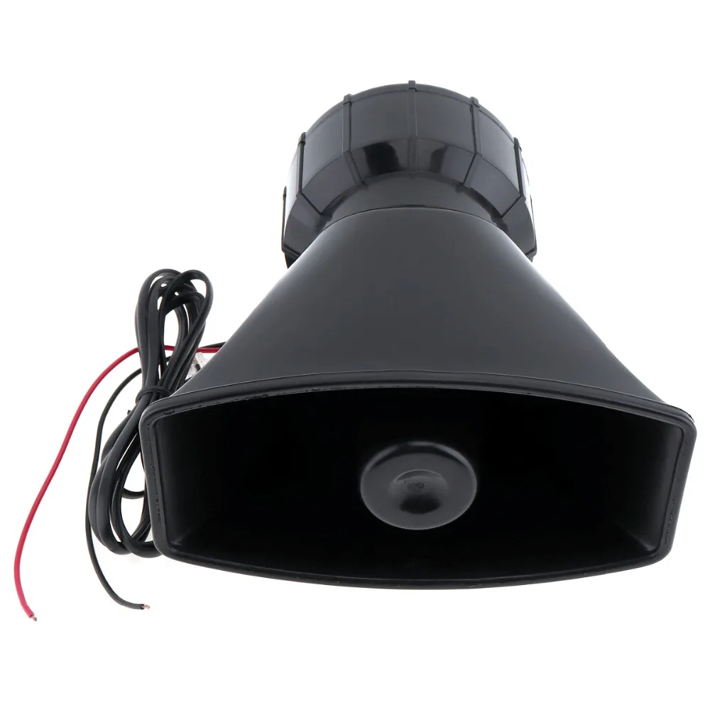 

12V 100W 5Sound Tones Horn Motorcycle Auto Car Truck Vehicle Speaker Loud Siren Horn Loud Warning Alarm Police Fire Speaker MIC