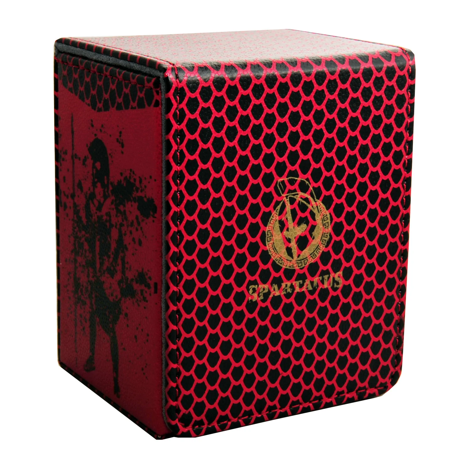 

TW Card Box Spartacus Vertical Style Deck Box Leather Deck Case Suitable MGT/YGO/PKM/CFV Holding 90 Sleeved Cards