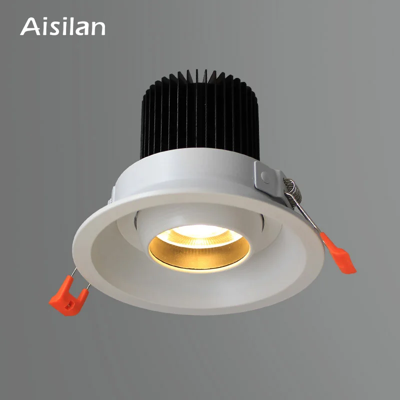 Aisilanрегулируемый светодиодный встраиваемый светильник с антибликовым покрытием, точечный светильник, встроенный для гостиной, спальни, кухни, AC85-260V 7 Вт, 12 Вт