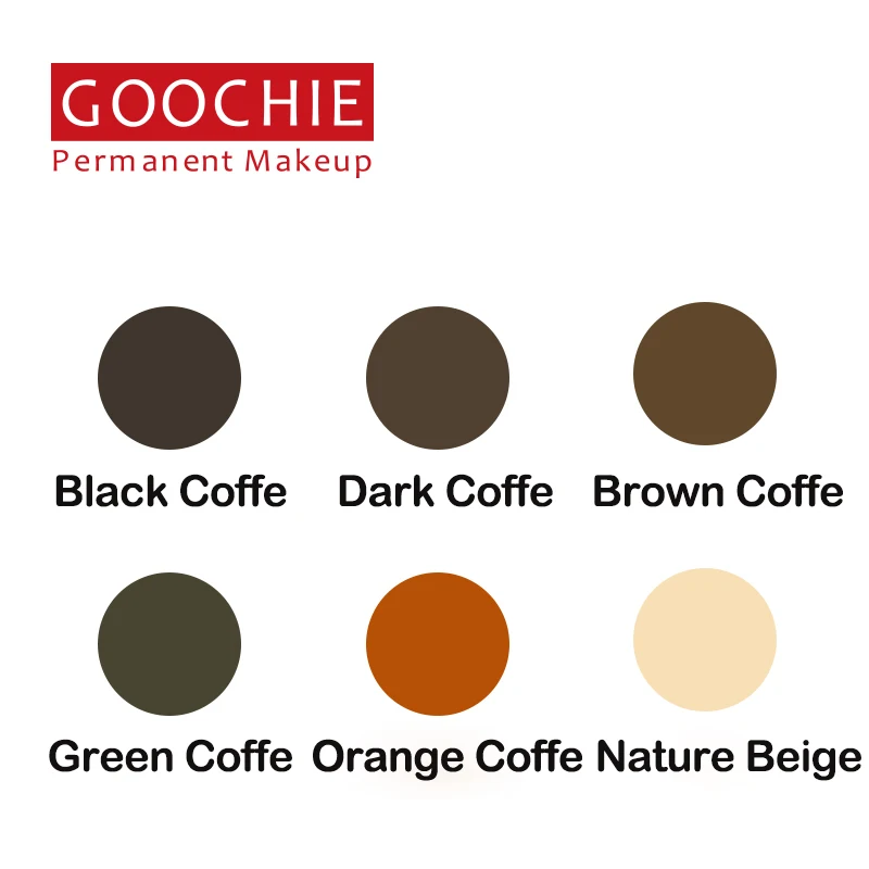 Goochie Permanent Makeup Microblading Eyebrow pigments for tattoo Eyebrow&Lip Tattoo Ink Micro Pigment 6 Colors Available3 - 