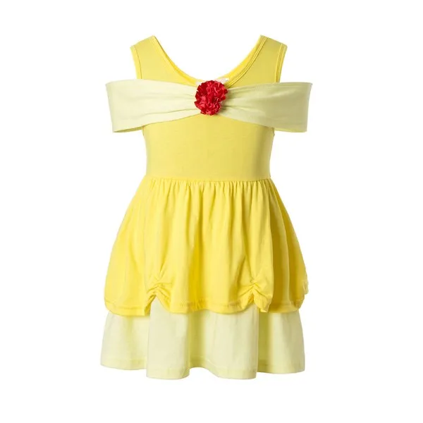 Платья для девочек, vaiana moana, платье принцессы, костюм для девочек, зимняя одежда для девочек, зимние платья в горошек для девочек - Цвет: yellow color