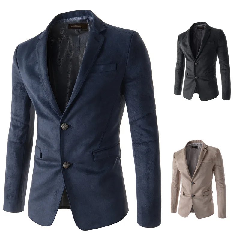 New fashion slim fit men blazers overcoat in Blazers from Men's