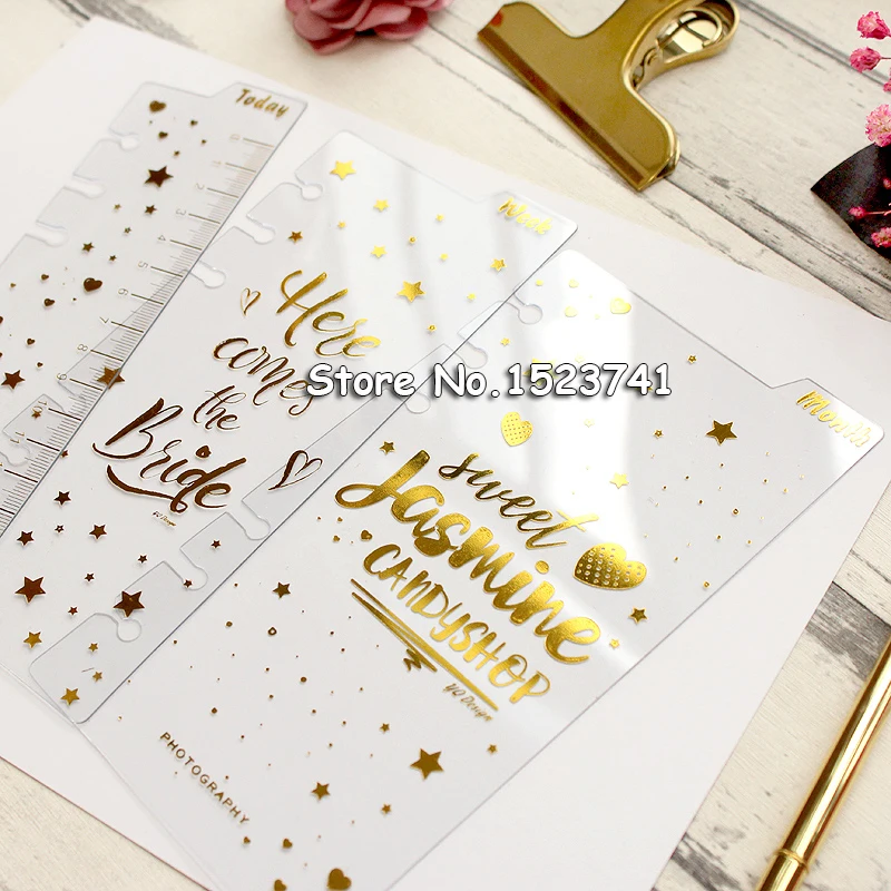

A6 Spiral Notebook Binder Index Dividers 3pcs/set Today Ruler DIY Planner Notepad Accessory Binder Index Dividers