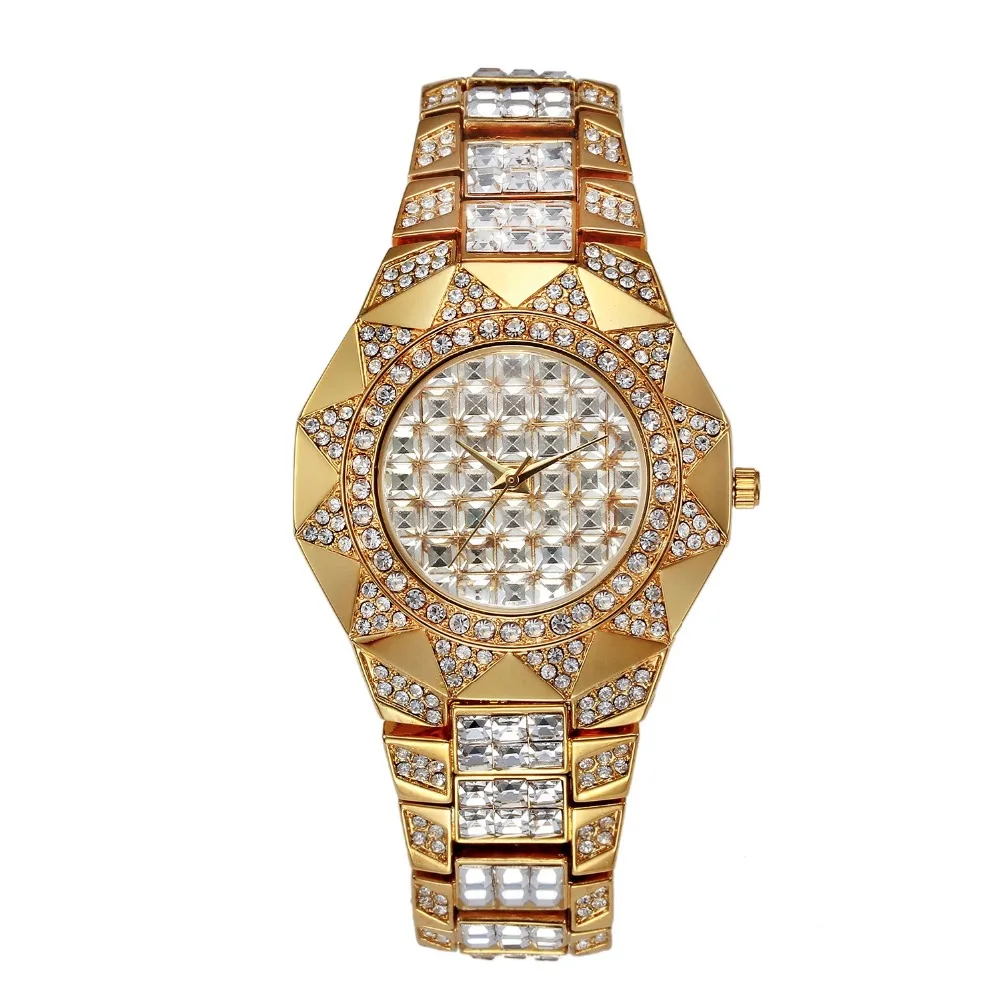 Women Watches 2017 Sun Luxury Quartz Watch crystal Female Diamond Gold