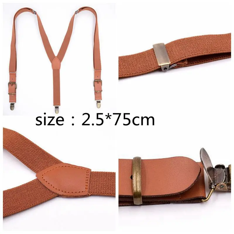 √ AEbone Обычные Подтяжки Мальчики Дети 75 * 2.5 см Винтаж 3 Клип Подтяжки для Детей Дети Детские