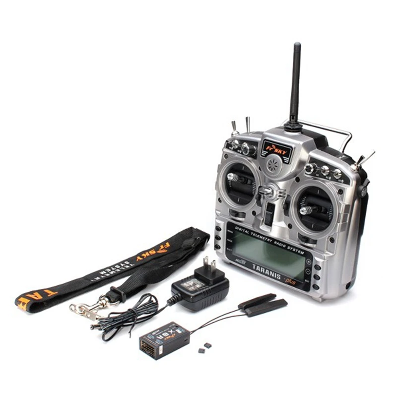 FrSky X9D Plus Transmitter 2.4G 16CH ACCST Taranis with x8r reciever battery For RC Models Multicopter Parts