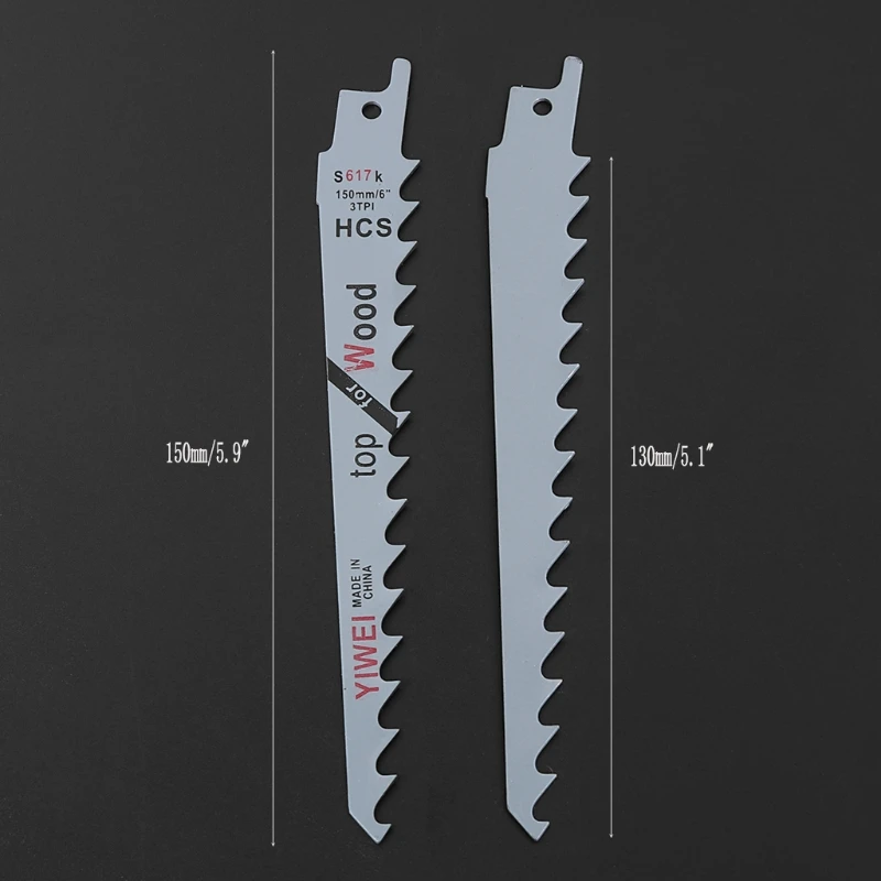 

2Pcs 6"Blades Reciprocating Saw Sharp S617K Extra Sabre Pruning For Wood Safety