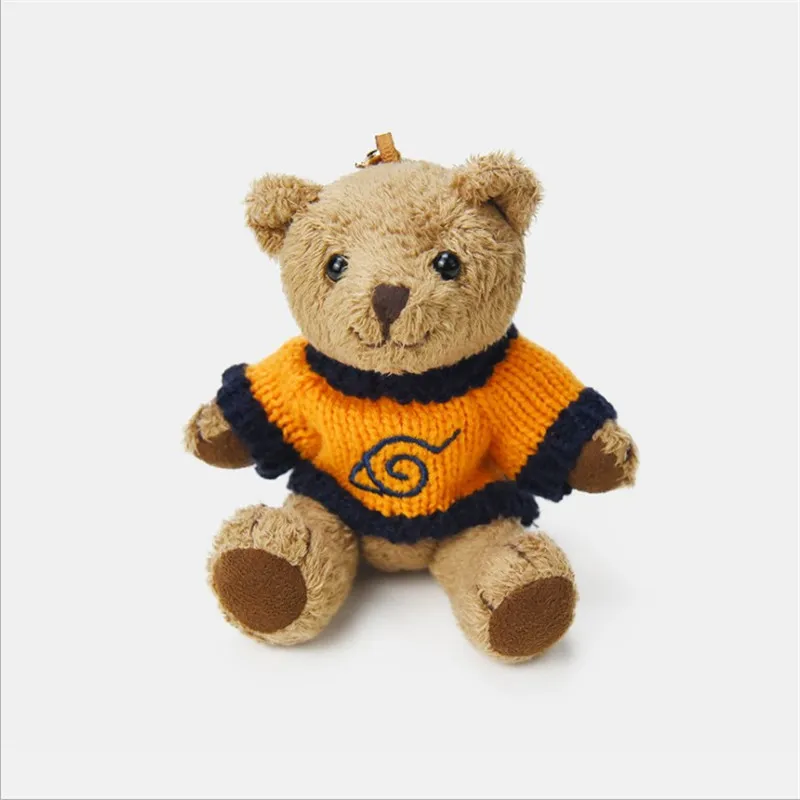 

New coming stuffed 13 CM Plush Joint Teddy bear with clothes Creative embroidery Bear Hanging toys Backpack Ornaments