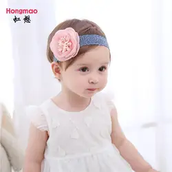 Повязка на голову Bebe аксессуары для волос из кружева с цветком красивый орнамент для детей детские головные уборы