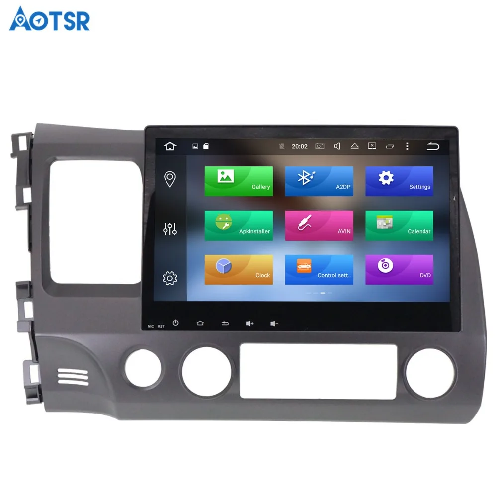 Flash Deal Aotsr Android 8.1 GPS navigation Car DVD Player For Honda Civic 2007-2011 multimedia 2 din radio recorder 4GB+32GB 2GB+16GB 1