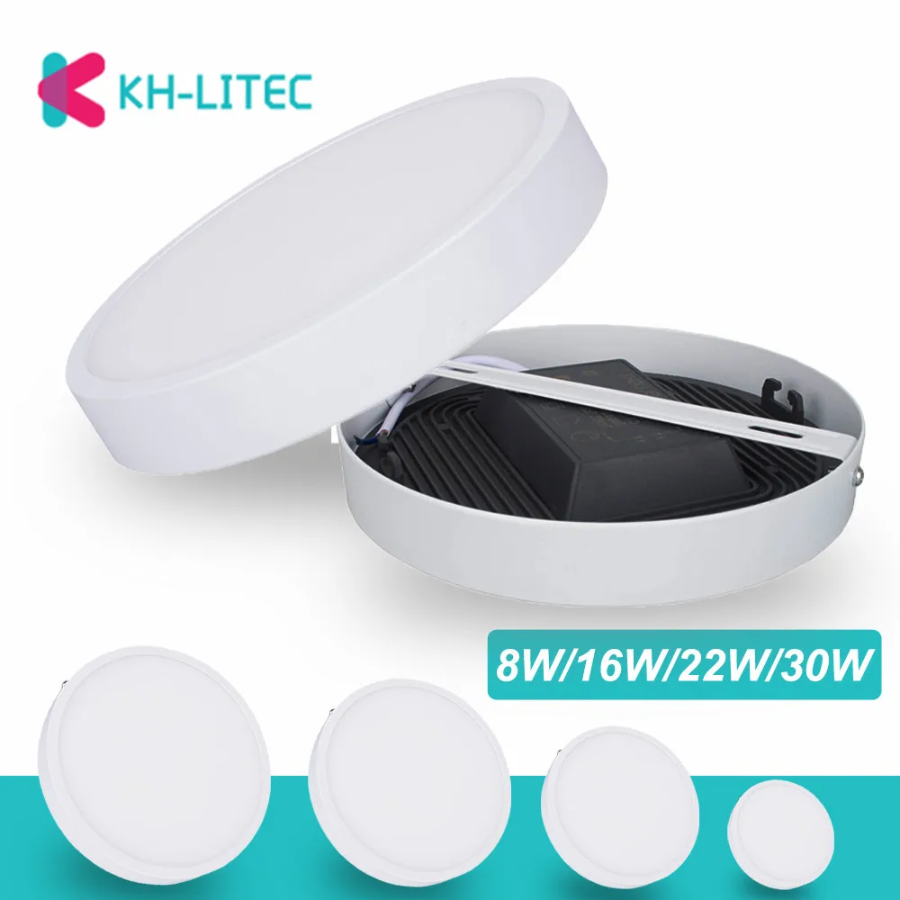 KHLITEC-Ultra-thin-LED-Panel-Downlight-Panel-Light-8W-16W-22W-30W-Round-Square-LED-Ceiling-Light-Recessed-Surface-Mounted-Lamp