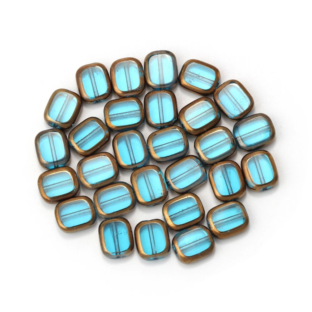 

Yishan 20*8mm 28Pcs Colorful Glass&Crystal Square Beads Bracelet DIY Jewelry Making Accessories for Bracelet Necklace EY6183