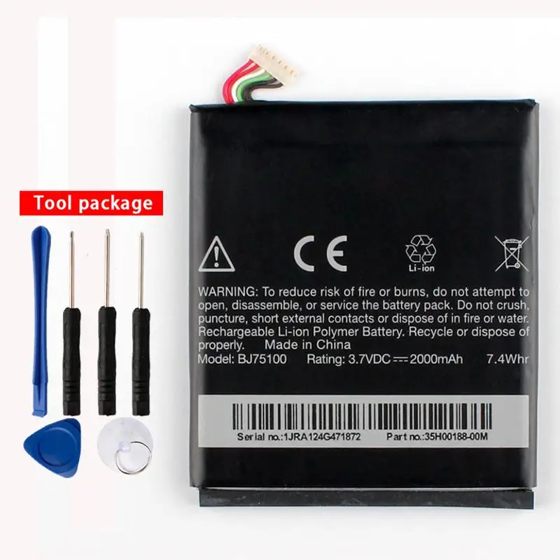 

Original BJ75100 Phone Battery For HTC X720d One XC X325E X325S S728E 720T X720d 2000mAh