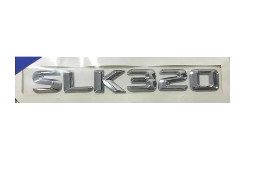 

Chrome " SLK 320 " Car Trunk Rear Letters Word Badge Emblem Letter Decal Sticker for Mercedes Benz SLK320