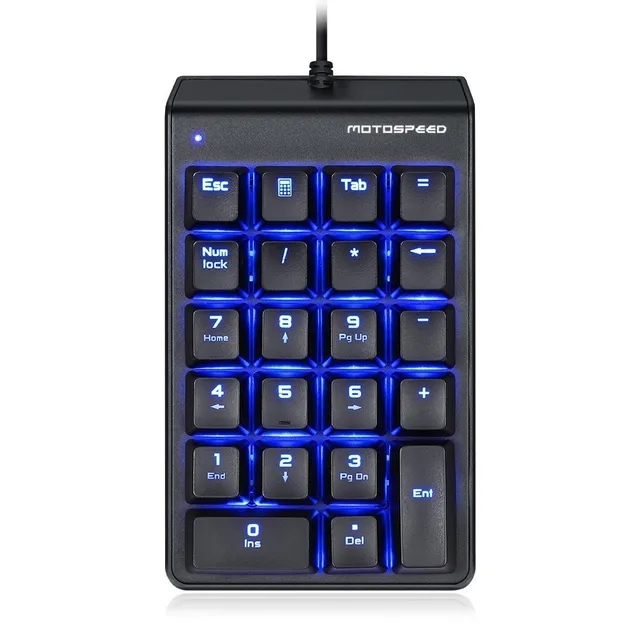 Motospeed K22 Mechanical Numeric Keypad Wired 22 Keys Mini Numpad Backlight Keyboard Red Switch LED Backlit For PC Laptop Office Motospeed K22 Mechanical Numeric Keypad Wired 22 Keys Mini Numpad Backlight Keyboard Red Switch LED Backlit For PC Laptop Office