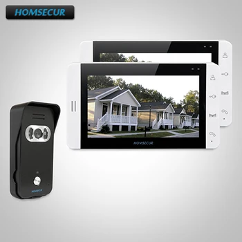 

HOMSECUR 7" Wired Hands-free Video Door Entry Security Intercom+White Monitor 1C2M:TC021-B Camera(Black)+TM703-W Monitor (White)