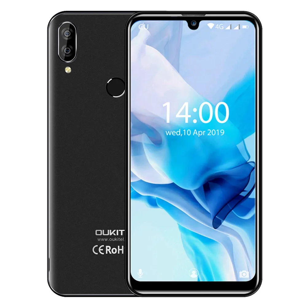 Мобильный телефон OUKITEL C16 Pro 5 71 дюймовый экран 19:9 Waterdrop Android 9.0 MT6761P 3 ГБ+ 32 ГБ сканер