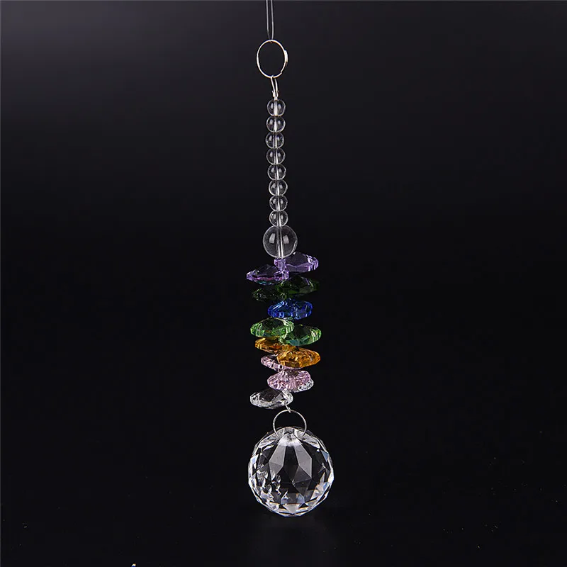 Чайник чакра каскад Suncatcher Многоцветный Кристалл 6.29in люстра кристаллы шар Призма