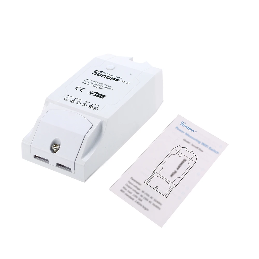 SONOFF TH16 16A/3500W TH10 10A/2200W 90-250V умный Wifi переключатель для контроля температуры и влажности беспроводной домашний комплект для автоматизации работы