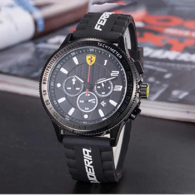 

SCUDERIA FERRARI Sport Quartz Watch Luminous for Men Fashion Outdoor Watches Multifunction Calendar Clock 12 Colors 836599723