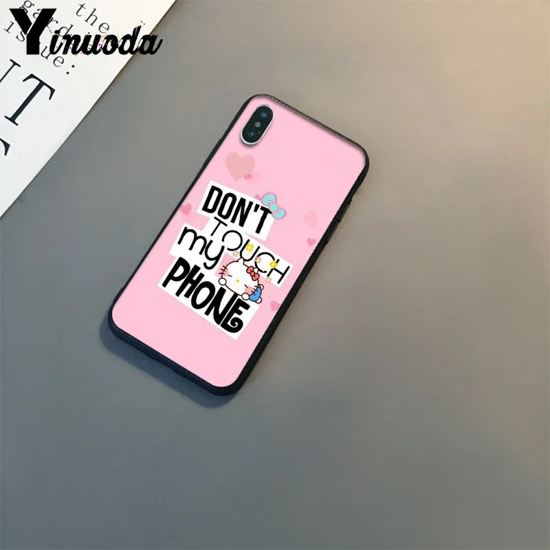 Yinuoda не трогайте мой телефон DIY роскошный высококачественный защитный чехол для Apple iPhone 8 7 6 6S Plus X XS MAX 5 5S SE XR чехол - Color: A2