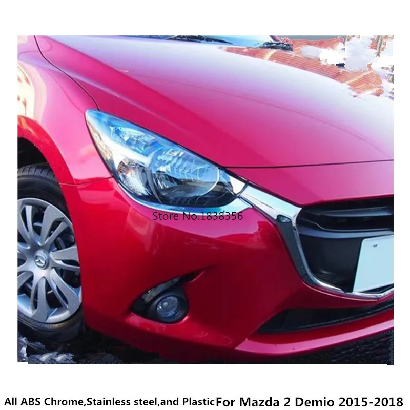 Для Mazda 2 Demio 2015 2016 2017 2018 стайлинга автомобилей тела головы спереди бровей/Накладка
