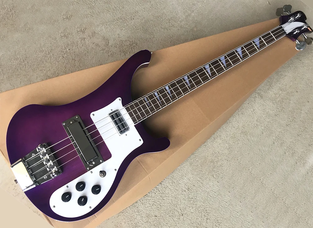 

Purple 4 Strings Electric Bass Guitar with Rosewood Fretboard,Imported Accessories,Body and Frets Binding