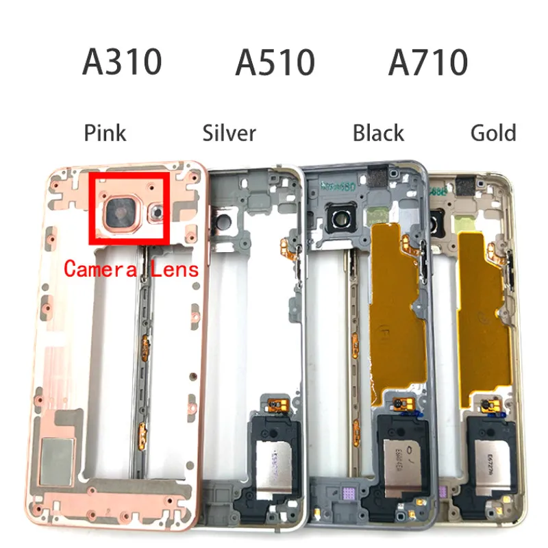 

LCD Faceplate Front Frame For Samsung Galaxy A3 A5 A7 2016 A310F A510F A710F Middle Frame Bezel Housing Replacement Parts