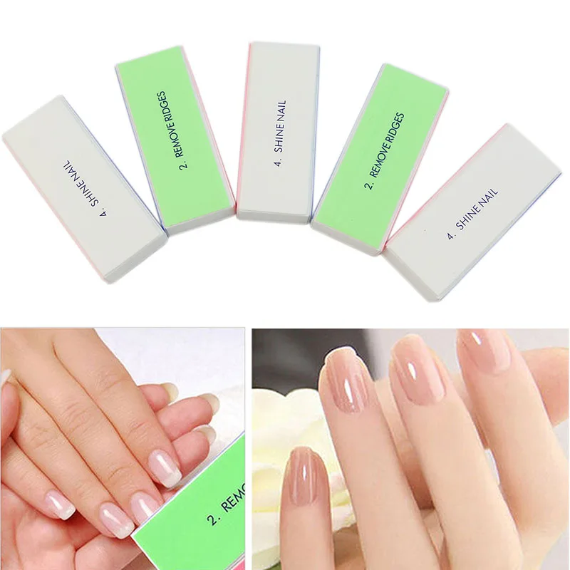 5 Pcs Professional 4 Way Buffer Buffing Sanding Block Nail Art Manicure