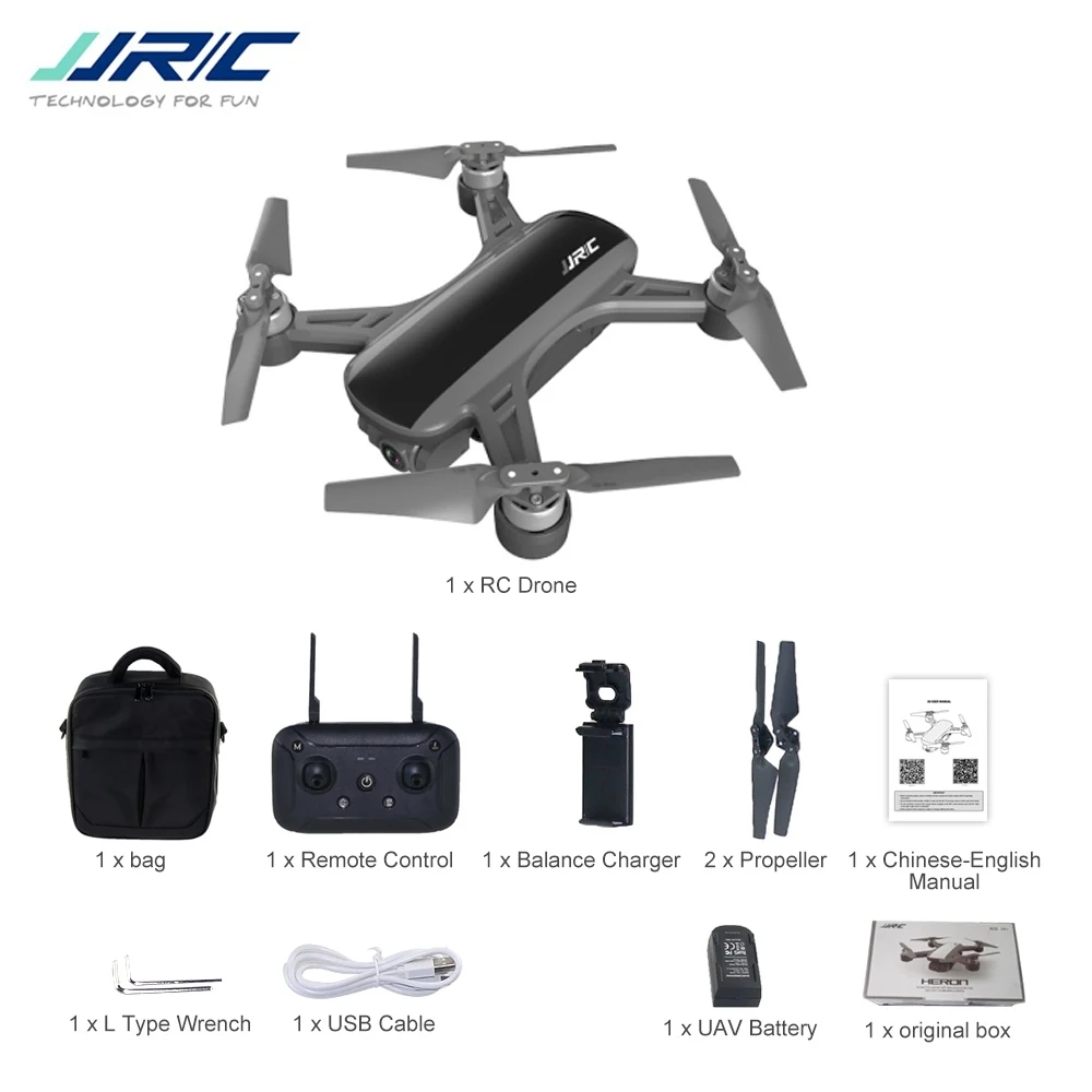 JJRC X9 5G бесщеточный Wi-Fi FPV дрона с дистанционным управлением-1080 P HD Камера gps оптическим позиционированием удержания высоты следите за Квадрокоптер - Цвет: 1 battery and a bag