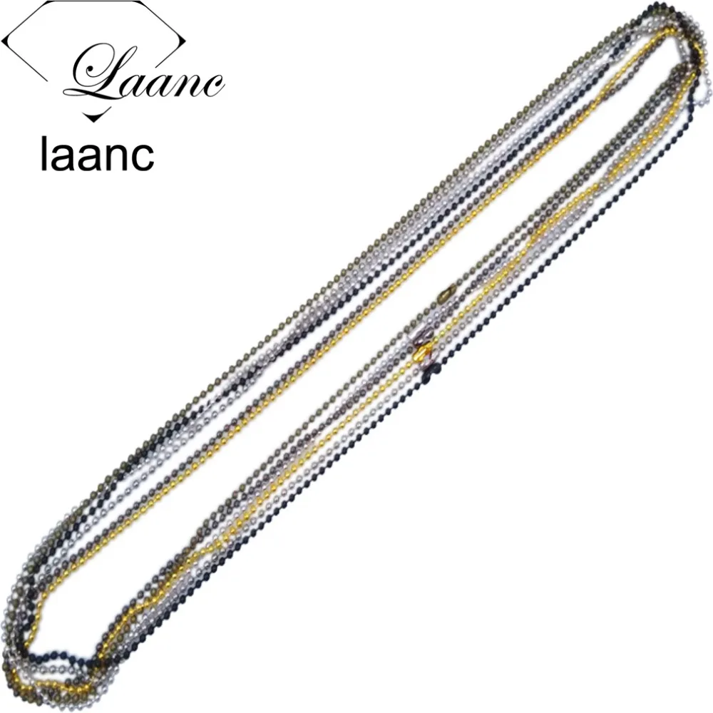 

1.2mm Multi-Length Optional Round Metal Ball Bead Chain Necklace with Connector For Pendants Jewelry DIY Findings