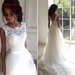 Кружевное пляжное турецкие свадебные платья Тюль Плюс Размеры невесты Свадебный Свадебные платья 2019