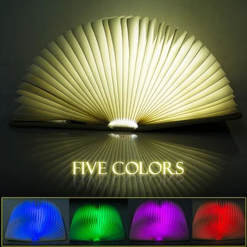 

Creative Mini Flip Books Rechargeable LED Folding Book Night Light Chandelier Wall Lamp Bedside Lamp Decorative Lamp