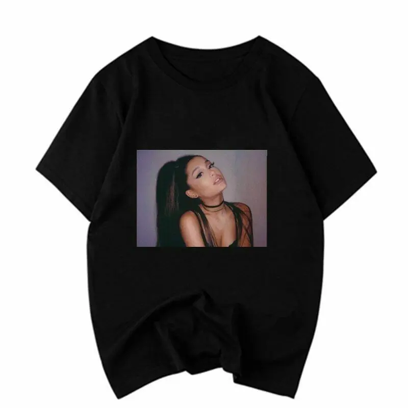 Ariana Grande T-shirt Brand New Unisex Singer T Shirt Funny 2018 Summer Men'S Clothing O-Neck Top Tee |
