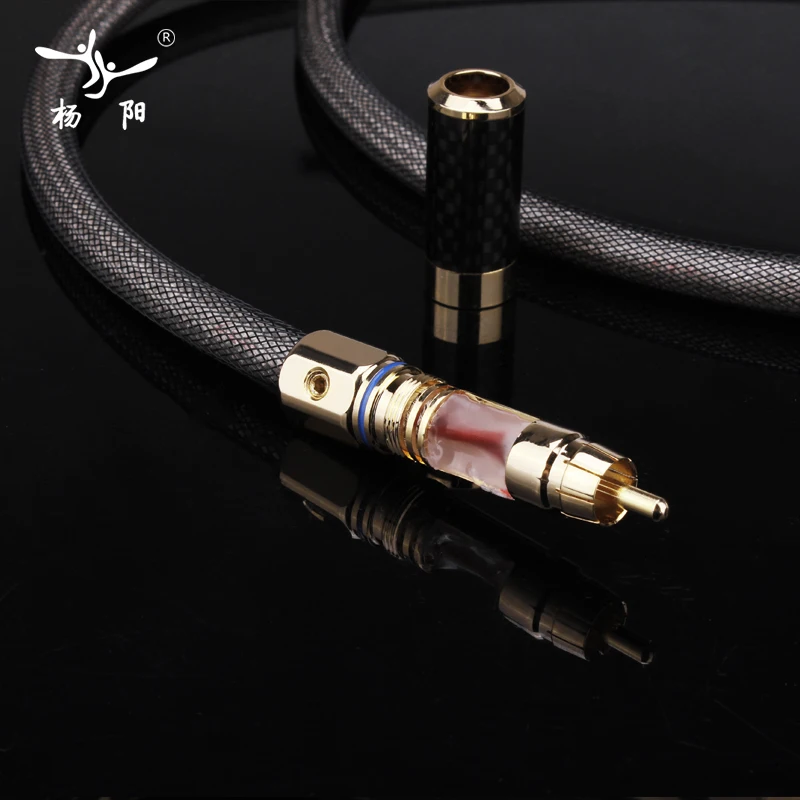 Посеребренный Hi Fi Цифровой коаксиальный кабель YYAUDIO высокопроизводительный ЦАП
