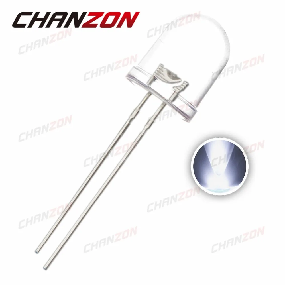 

1pcs LED 10mm White Transparent 20mA 3V Ultra Bright Round 10 mm LED Light Emitting Diode Lamp Water Clear Through Hole Bulb