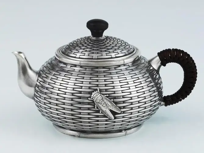 

S990 990 silver Teapot Chinese style vintage craft artware