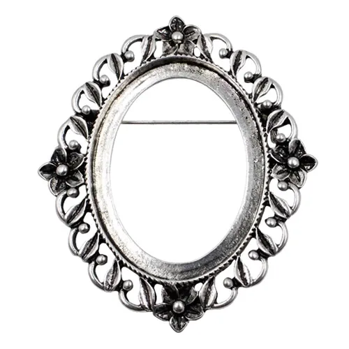 10pcs/lot Antique Silver Cameo/Glass/Cabochon Frame bezel Settings
