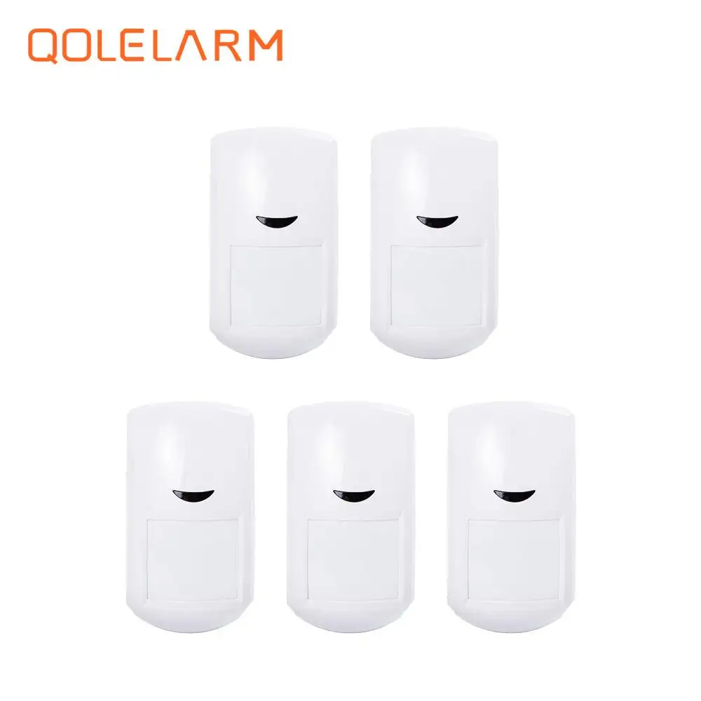 

5pcs/lot 433 MHz wireless infrared sensor PIR motion detector with battery for home security alarm system