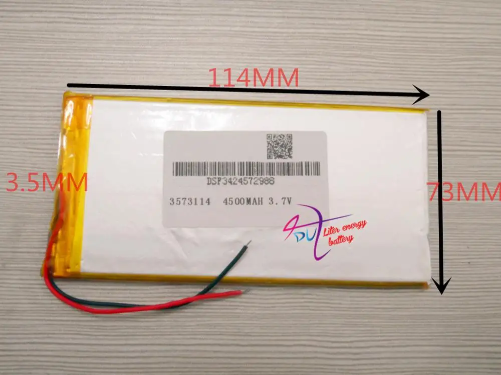 

best battery brand Free shipping Ultra-thin seven E708 PRO 3 g tablet 3573114 3.7 V polymer battery capacity