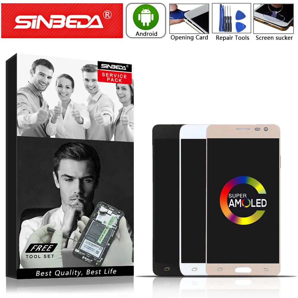 

5.0"Super AMOLED Black/White/Gold For SAMSUNG Galaxy J3 Pro J3110 LCD Display Touch Screen Digitizer Display Phone Repair Parts#