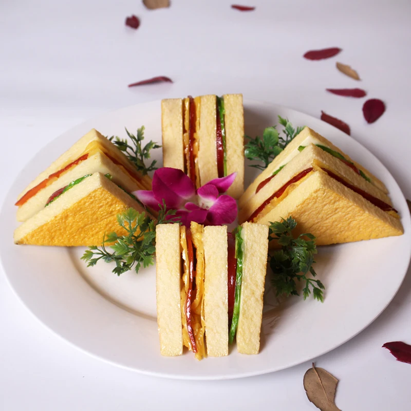 Модель еды модель сэндвич дисплея имитация курицы сандвич образец десерта окно