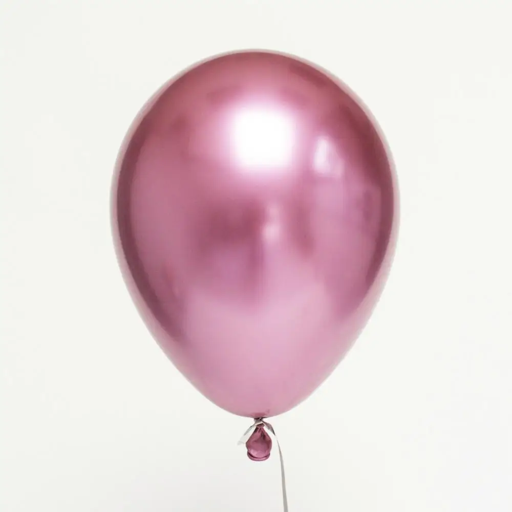 20 шт 12 дюймов Новые металлические хромированные латексные шары толстые жемчужные металлические хромированные цветные шары для свадебной вечеринки - Цвет: chrome pink