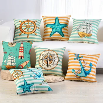 set Of orange and turquoise cushion covers