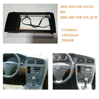

Car Radio Fascia Frame Kit for VOLVO S60 2005-2010 V70 XC70 2005-2007 Trim Dash CD Two Din panel Adaptor Trim